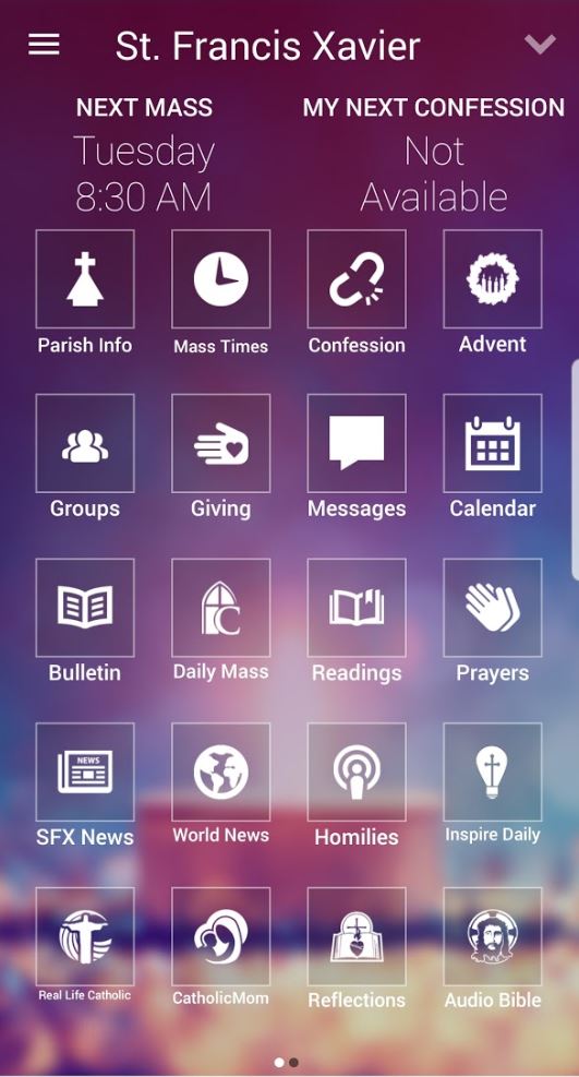 myParish App for Advent Saint Francis Xavier Church